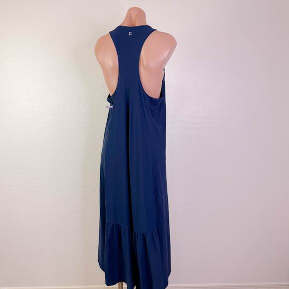 Sweaty Betty Ace Racerback High Low Tank Midi Dress Navy Summer Sporty Sz M FLAW - Picture 5 of 12
